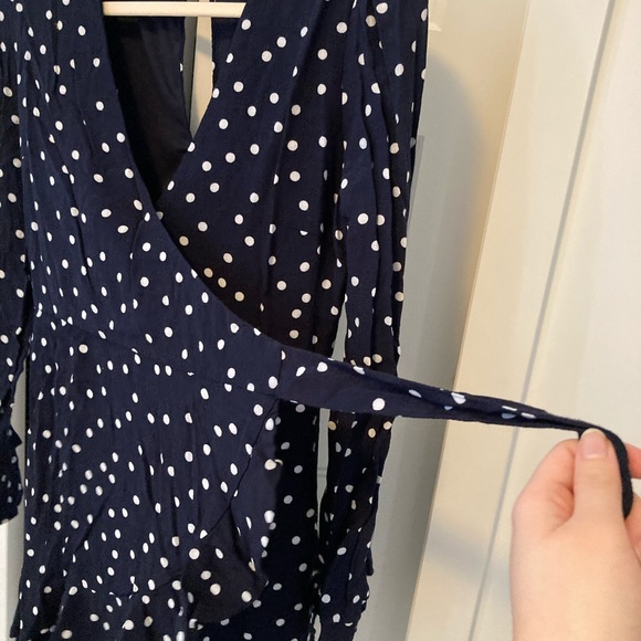 Zara polka-dot wrap style romper - Picture 4 of 5